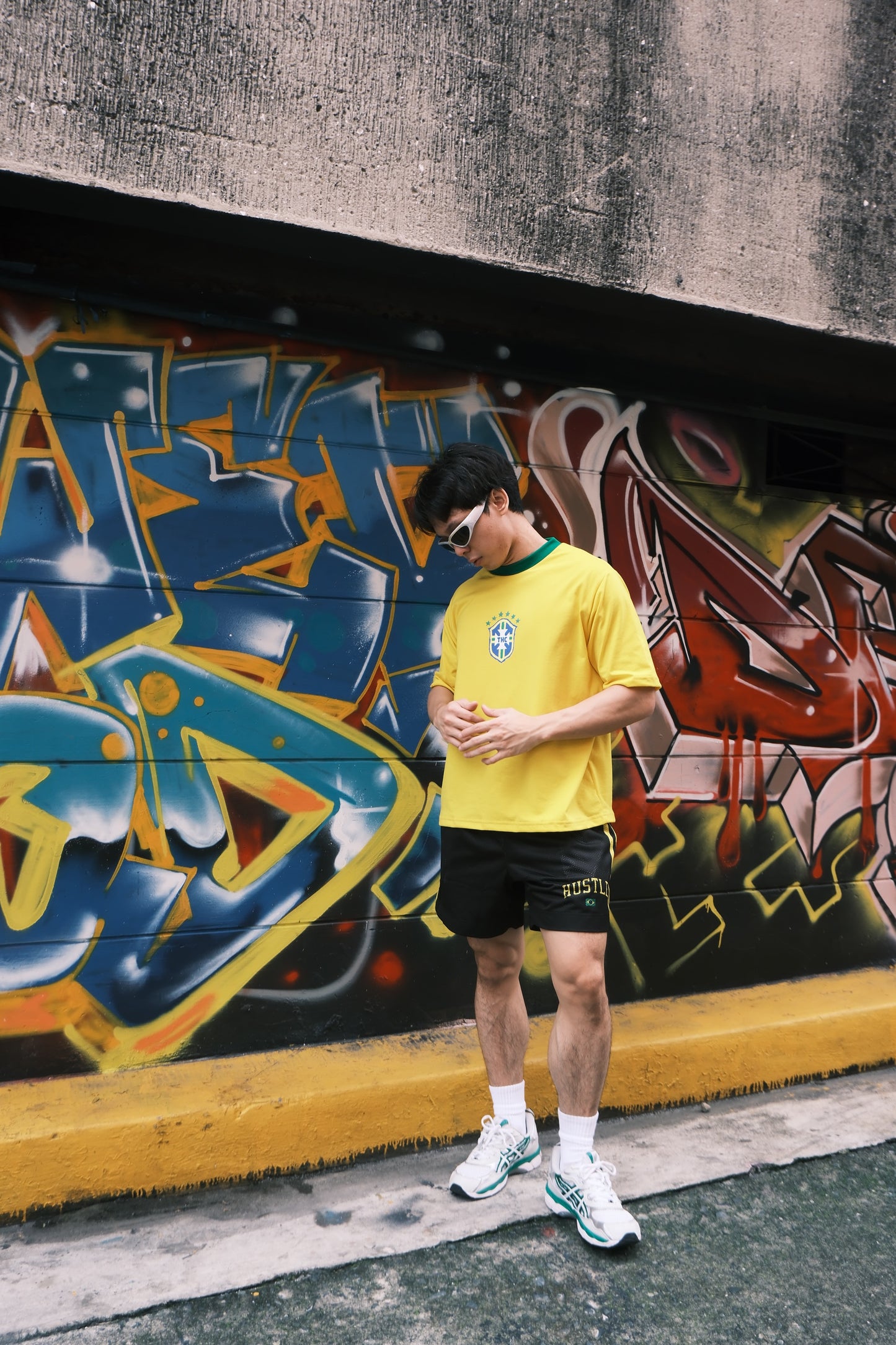 BRAZIL ARCH MESH SHORTS REGULAR FIT (BLACK)