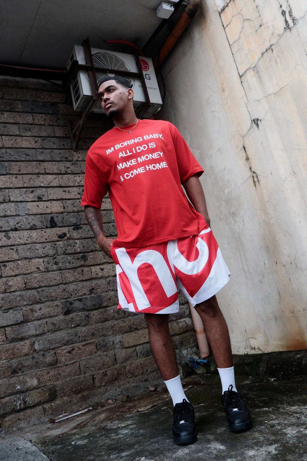 THC BOX LOGO MESH SHORTS REGULAR FIT