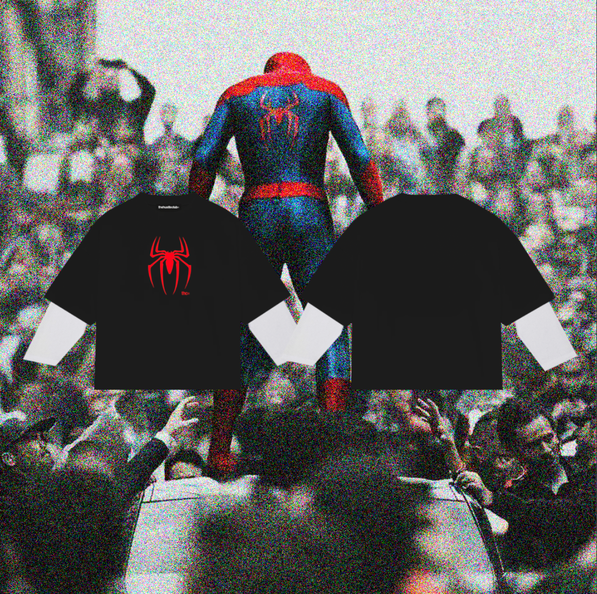SPIDEY FAUX LAYERED L/S