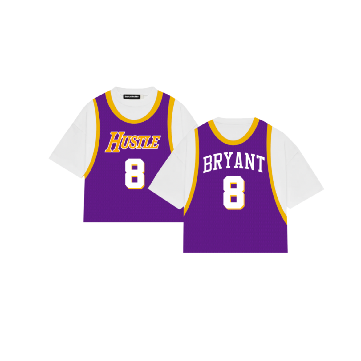 PURPLE AND GOLD BOXY FIT TEE