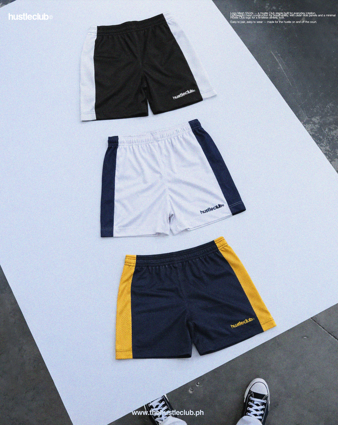 HUSTLE DAILY NAVY MESH SHORTS