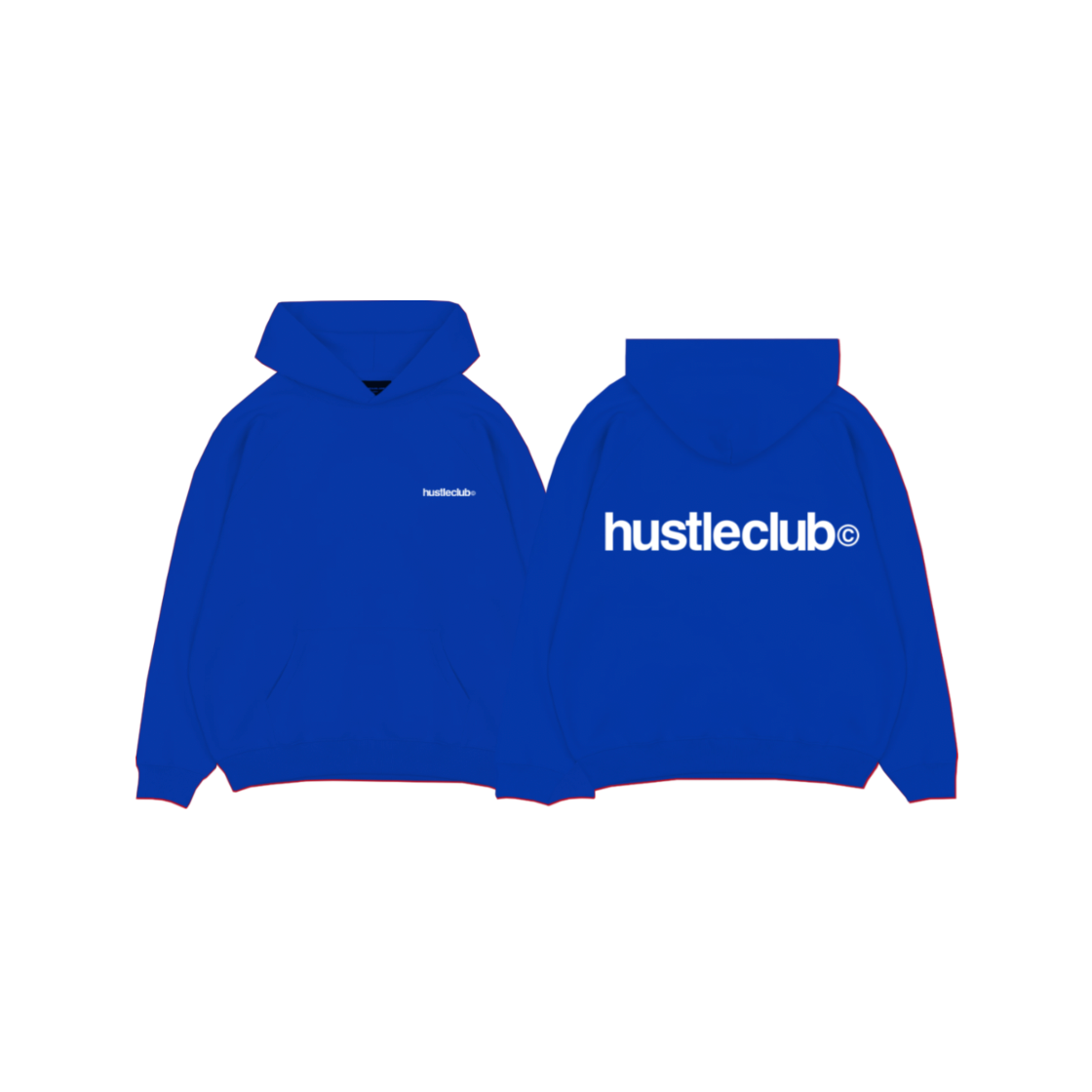 THE HUSTLE CLUB LOGO HOODIE BLUE