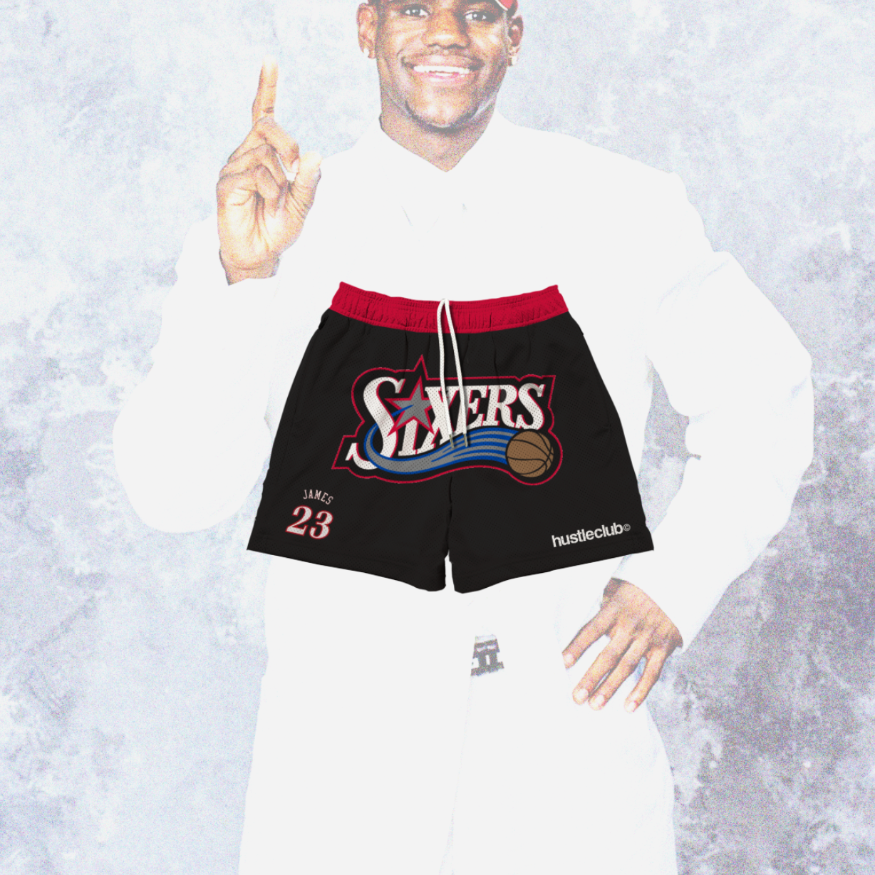 SIXERS-BRON REGULAR MESH SHORTS