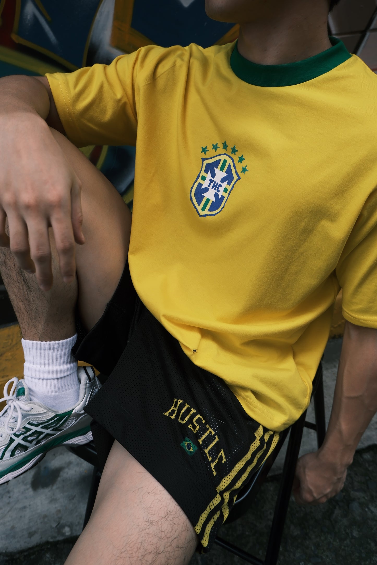 BRAZIL ARCH MESH SHORTS REGULAR FIT (BLACK)