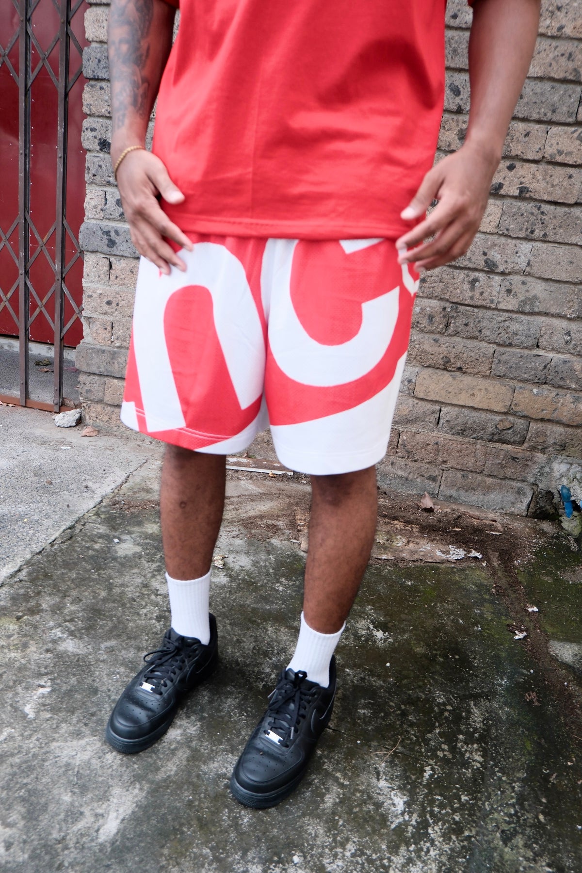 THC BOX LOGO MESH SHORTS REGULAR FIT