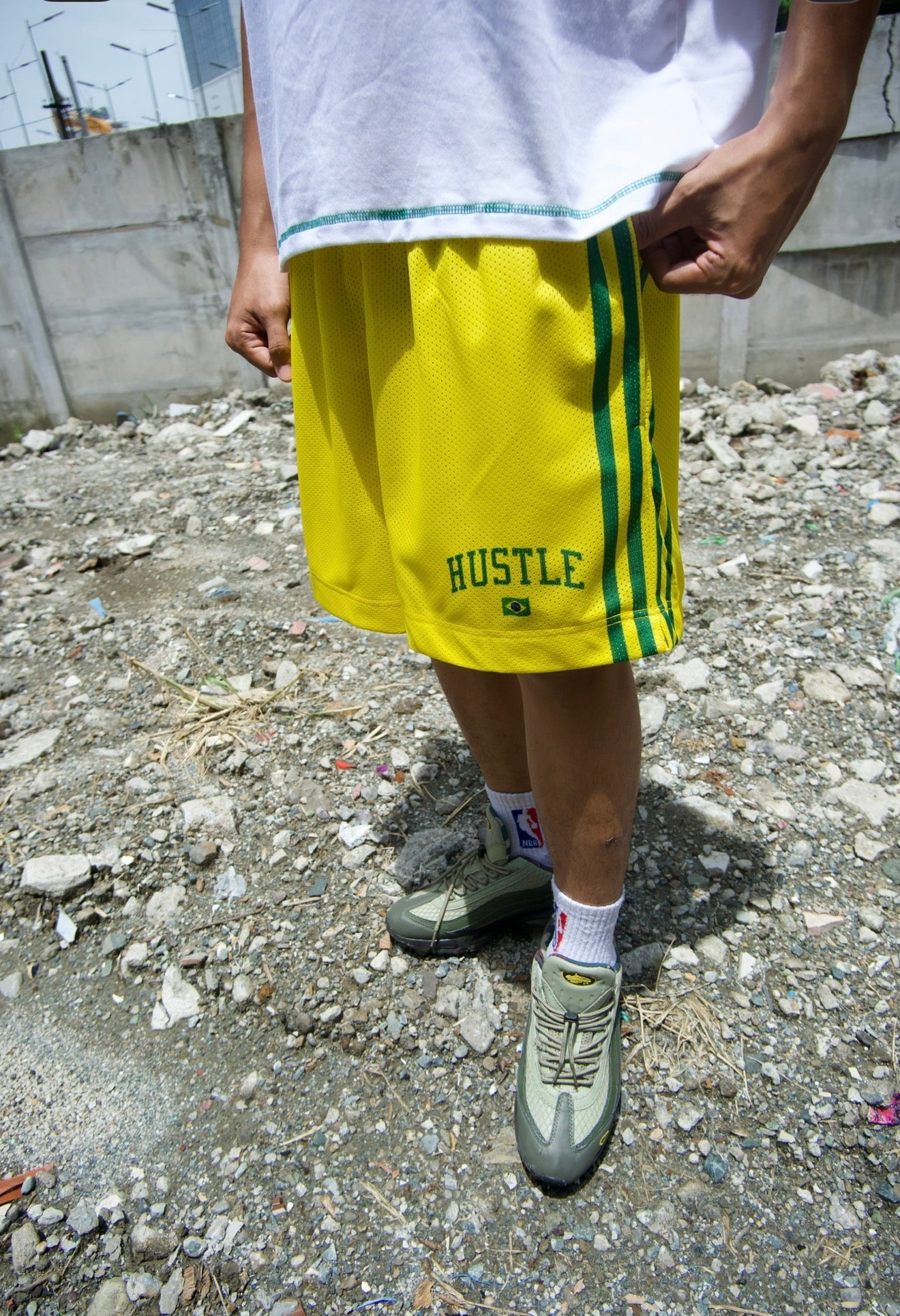 BRAZIL ARCH MESH SHORTS REGULAR FIT (YELLOW)
