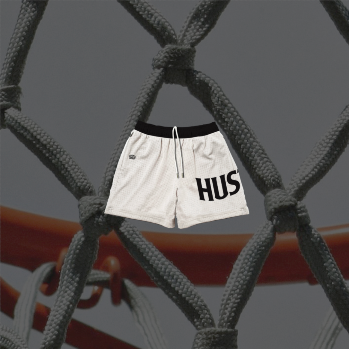 OG WAVE LOGO MESH SHORTS WHITE