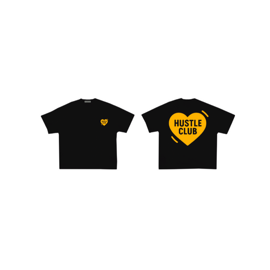 HUSTLE AND HEART T-SHIRT BLACK