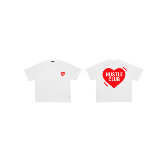 HUSTLE AND HEART T-SHIRT WHITE