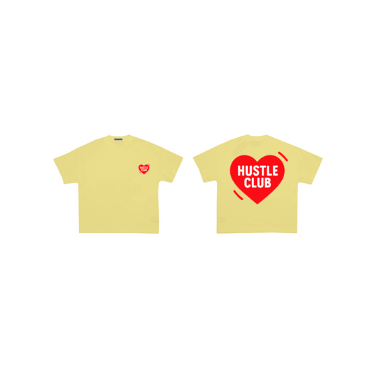 HUSTLE AND HEART T-SHIRT CANARY