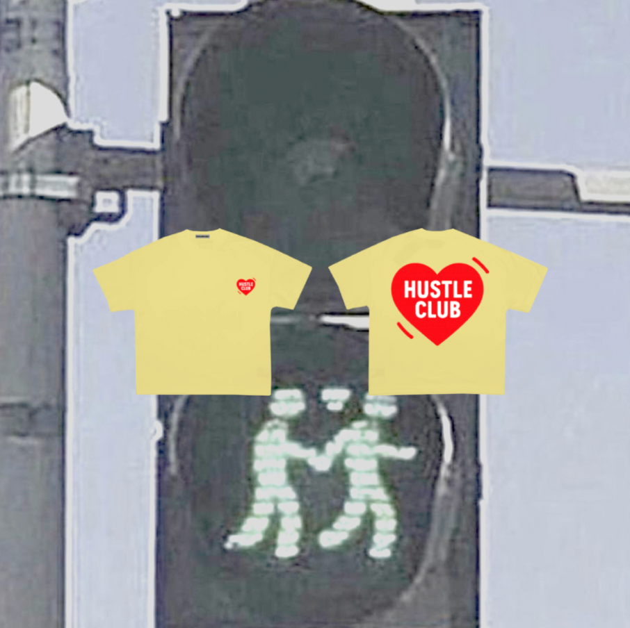 HUSTLE AND HEART T-SHIRT CANARY