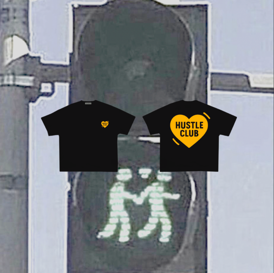 HUSTLE AND HEART T-SHIRT BLACK