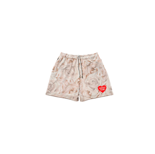 WHITE ROSES MESH SHORTS