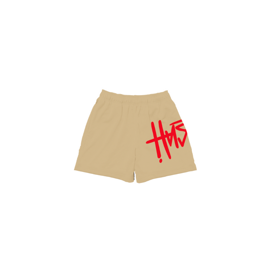 GRAFFITI CREAM MESH SHORTS