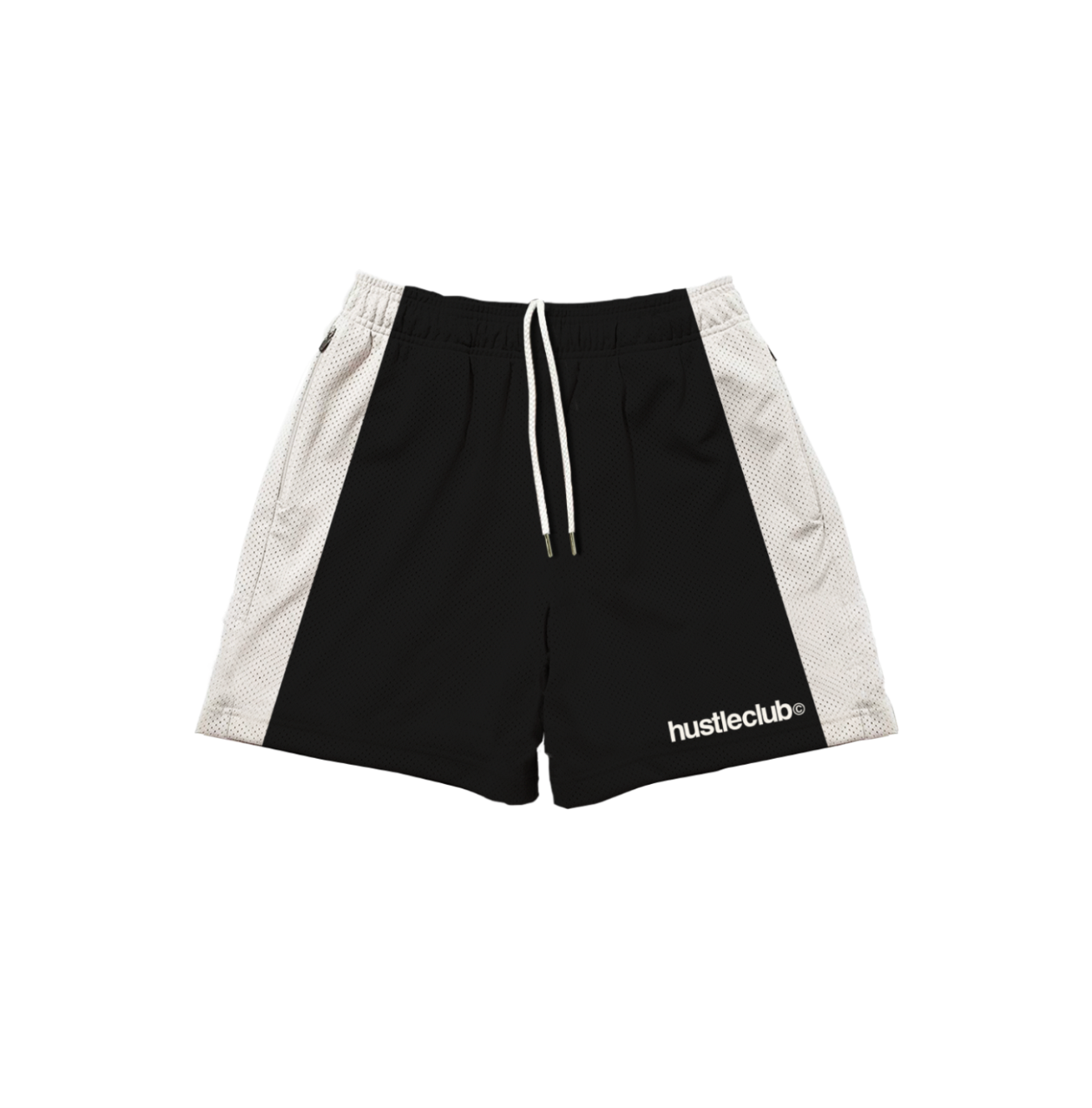 HUSTLE DAILY BLACK MESH SHORTS