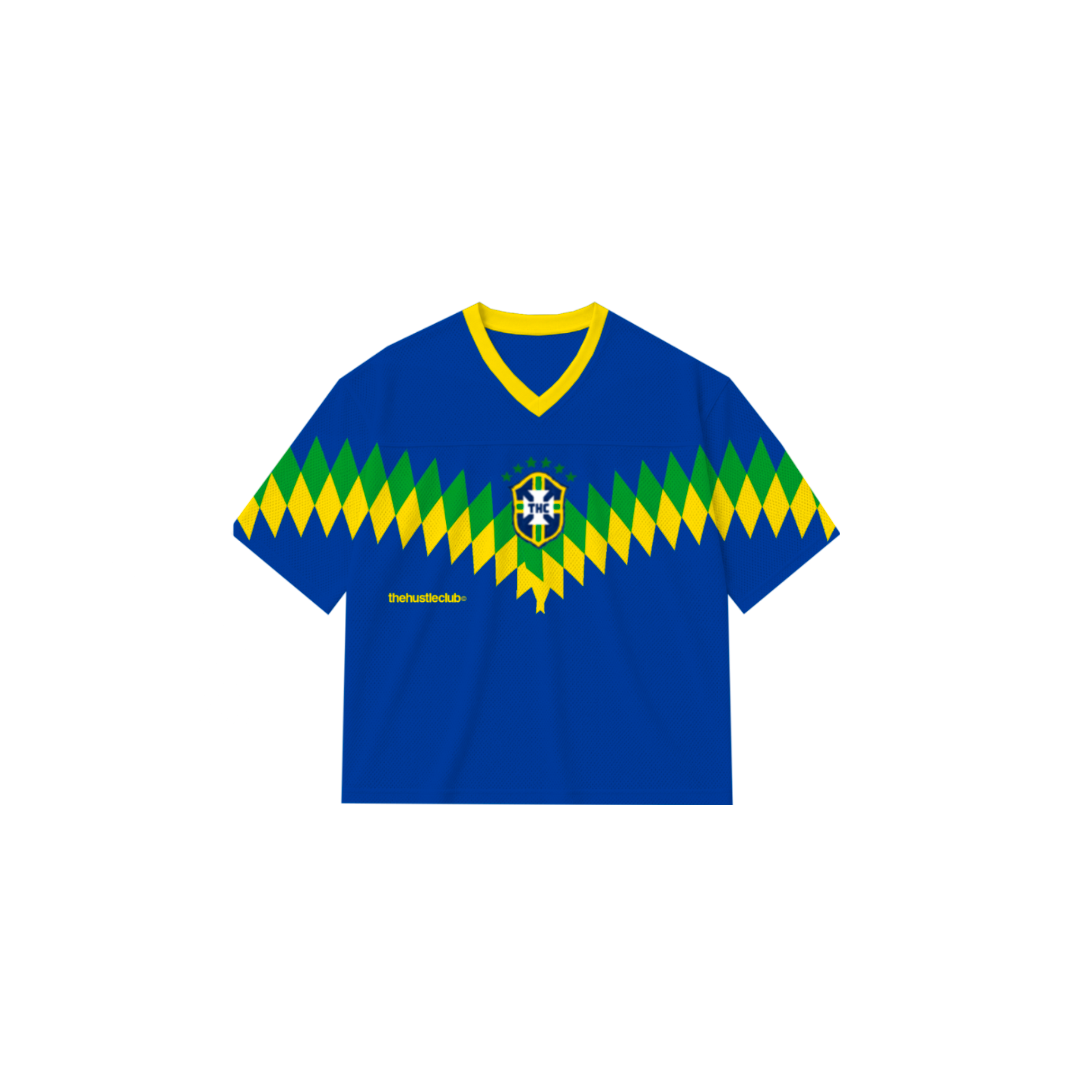 BRAZIL AWAY FOOTBALL MESH JERSEY