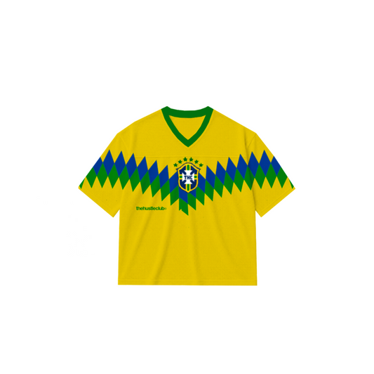 BRAZIL HOME FOOTBALL MESH JERSEY