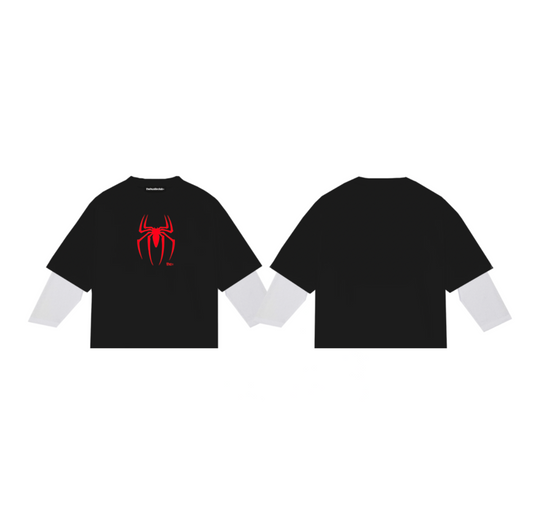 SPIDEY FAUX LAYERED L/S