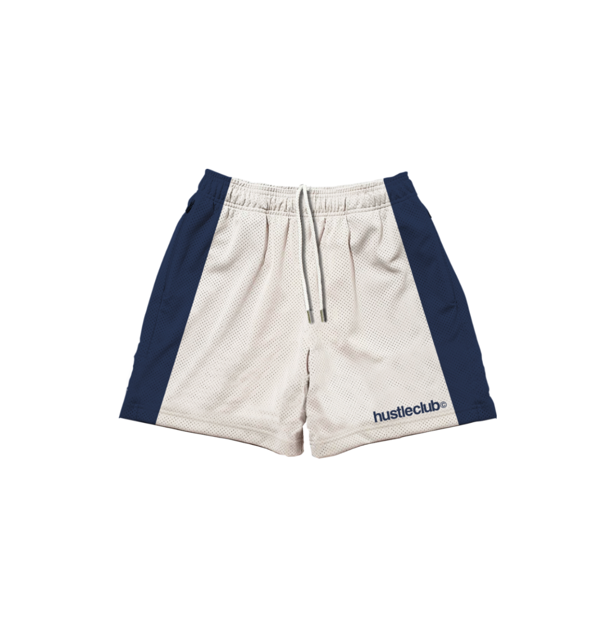 HUSTLE DAILY WHITE MESH SHORTS