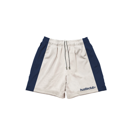 HUSTLE DAILY WHITE MESH SHORTS