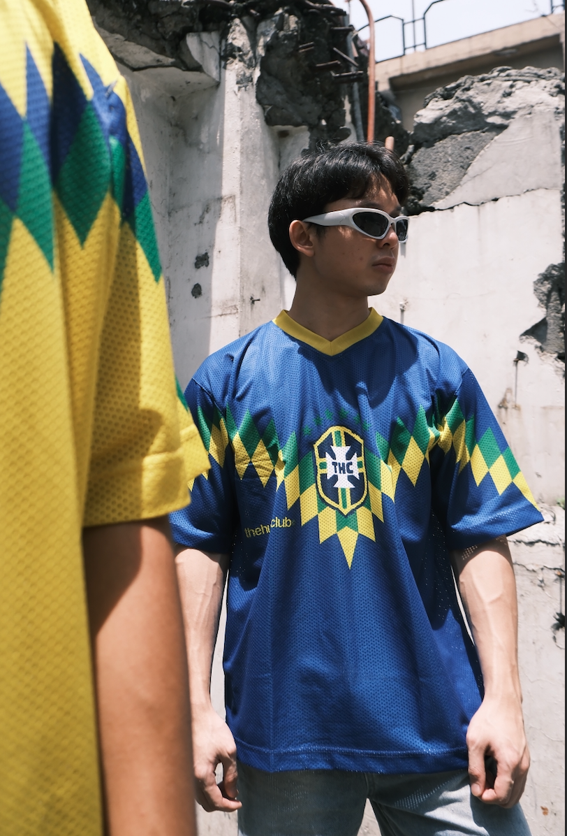 BRAZIL AWAY FOOTBALL MESH JERSEY