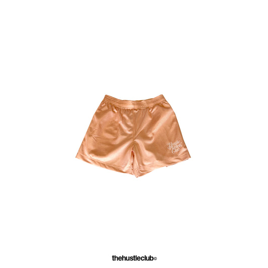 HUSTLE PLAYERS CLUB PEACH MESH SHORTS