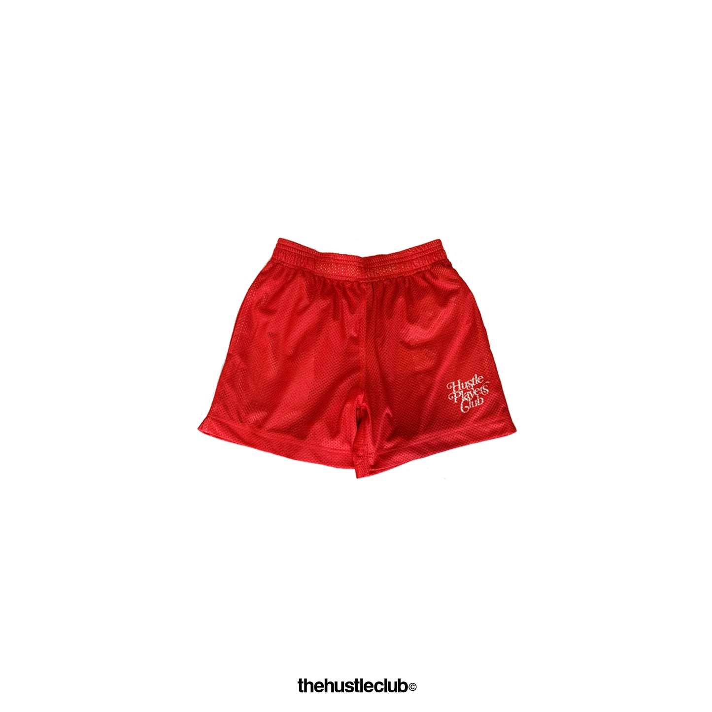 HUSTLE PLAYERS CLUB RED MESH SHORTS