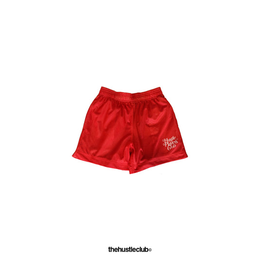 HUSTLE PLAYERS CLUB RED MESH SHORTS