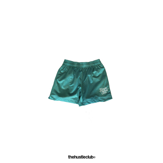HUSTLE PLAYERS CLUB TEAL MESH SHORTS